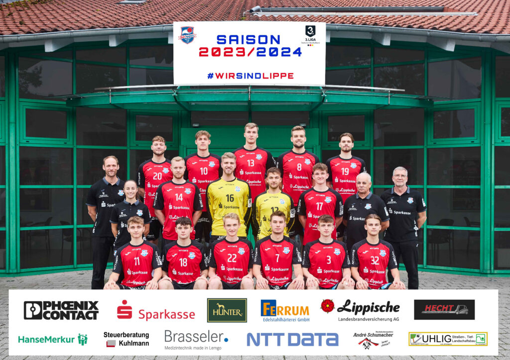 Mannschaftsfoto Team HandbaALL Lippe Saison 2023-2024_HP